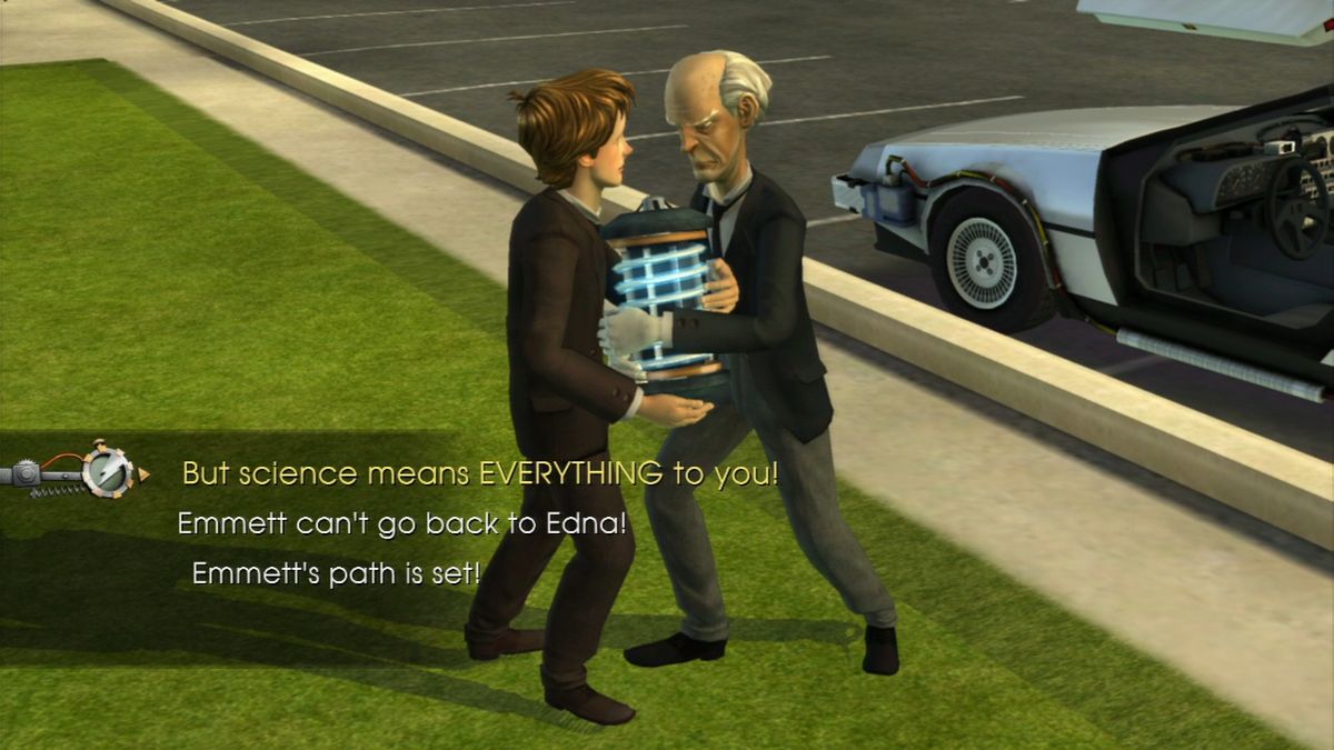 Back to the Future back cover for Wii